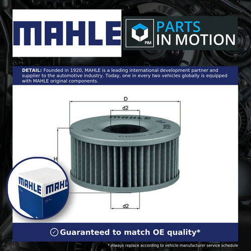 Oil filter ox802 mahle - oil,