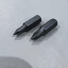 Phillips Cross Head Bit for 1/4" Screw Driver: Set of 1x PH0 & 1x PH1