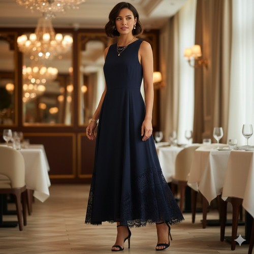 Reiss romi navy midi dress - romi,