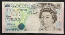 Old Five £5 Pound Note Uncirculated