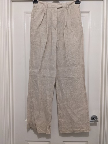 Jaeger linen trousers beige - linen,
