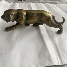 Vintage Brass Prowling Tiger