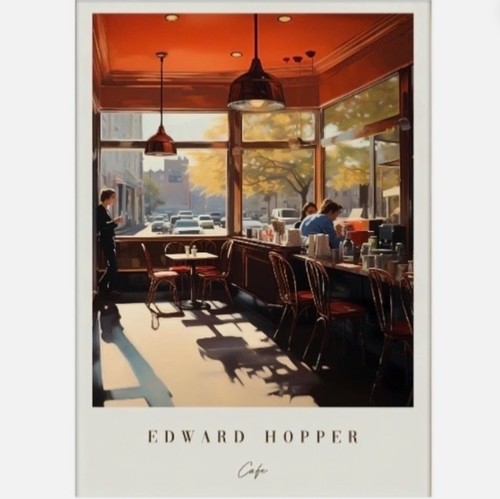 Large size edward hopper cafe - hopper,