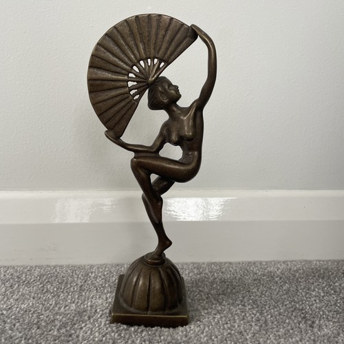 Antique bronze nude art deco - bronze,