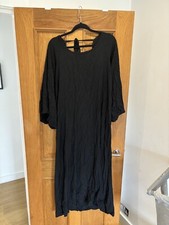 Stunning SUNDRESS CLOTHING Black Pink Tassel Backless Boho Midi Dress One Size