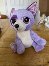 Russ Berrie Salsa Lil  Peepers Purple Plush Soft Toy with Tags Sparkly Paws