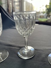 Six Thomas Webb Normandy Pattern Sherry Glasses
