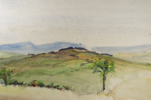 Original watercolour hilly - original, 'hilly