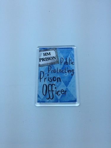 Prison officer fridge magnet - prison,