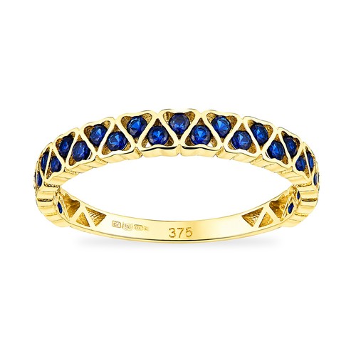 9ct yellow gold sapphire - gold,