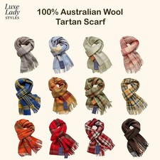 Pure Wool Tartan Scarf Check