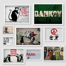 Banksy Wall Art Poster Print Gift Home Bedroom Gift Retro A4 A3