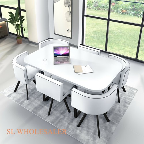 White wooden dining table - ,