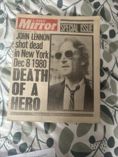 Daily Mirror Special Issue , Dec 1980 “John Lennon Shot Dead” Newspaper,plus 2 &