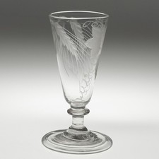 Georgian Ale Glass With Folded