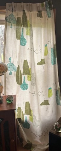 1950s drapes panels atomic - 1950s, 2~panels