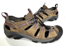 Mens KEEN Waterproof Brown Leather Fisherman Walking Sandals Size UK 11