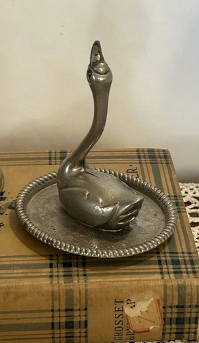 Vintage silver plated swan - vintage,