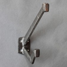 CAST IRON WALL DOOR COAT HOOK ART DECO ANTIQUE VINTAGE INDUSTRIAL STYLE - CH07