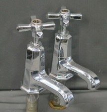  CHROME BATH TAPS ART DECO