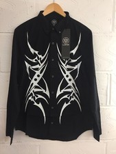 Designer Long Clothing Tribal Button Shirt Black - Unisex Selfridges Boy London