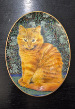 Lesley Anne Ivory Royal Worcester Cat Plate  Dandelion On William Morris VGC