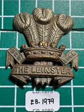 Leinster Regiment WW1 1915 All Brass Enonomy Issue Cap Badge EB-1979