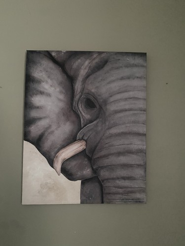 Ooak original acrylic - ooak, elephant