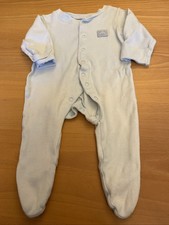 baby boys clothes 0-3 months TU Blue Bear Cotton Babygrow Sleepsuit