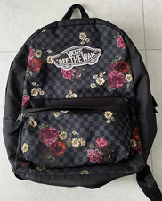 VANS “off the wall” Black checker flower day backpack