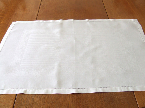 Vintage white linen - linen, damask