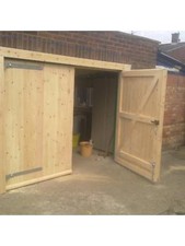 Wooden garage barn doors - wooden,