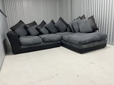 Dark Blue & Grey Cord L Shape