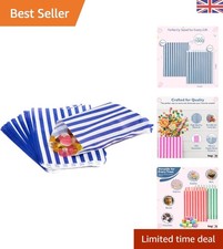 Classic Blue Candy Stripe Paper Bags | 1000 Count | Perfect for Sweets & Popcorn