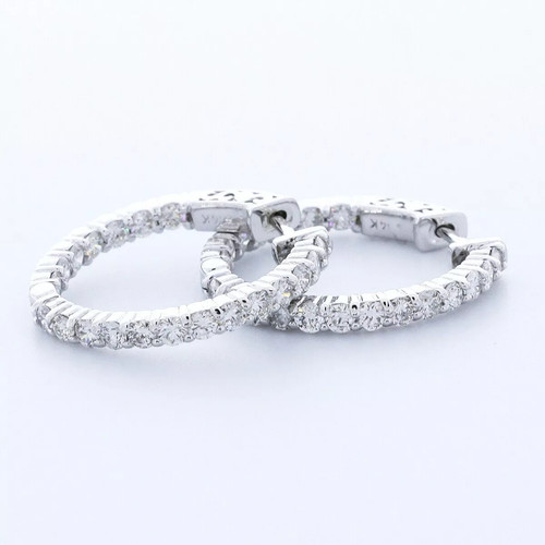 Solid 14k white - 14k, hoop