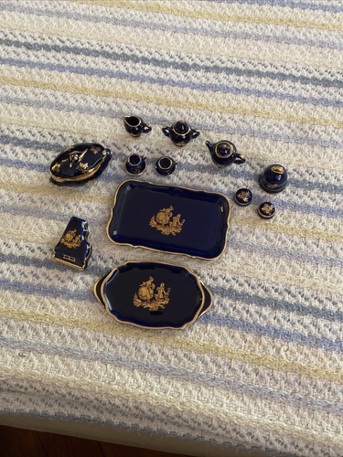 Limoges cobalt blue and - limoges,