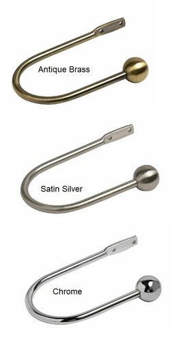Metal curtain pole - metal, 25-28mm
