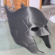 Dark Hero Bat Mask | Superhero Cosplay Costume Prop | Black Vigilante Headpiece