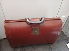 Men's Vintage 60s/70s Large Real Leather Briefcase Retro Formal Work Bag