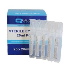 Sterile Saline 20ml Pods, Eye Wash & Wound Solution, First Aid Kit Refills