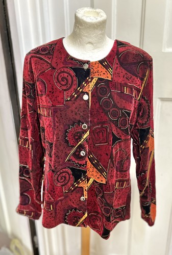 Fosby velveteen red and - red, gold