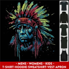 Native American Demon Indian Biker Mens Womens Kids Unisex