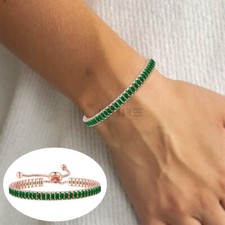 Green Emerald Birthstone Sterling Silver Rose Gold Solitaire Tennis Bracelet UK