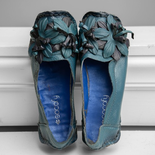 Socofy shoes blue leather - socofy,