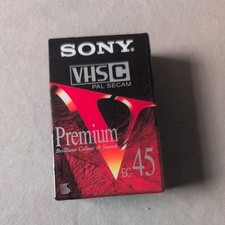 Sony VHS-C Premium Cassette Tape PAL SECAM Video Camera 45 min EC45VG NEW