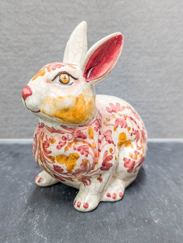 Hand painted ceramic rabbit - ceramic,