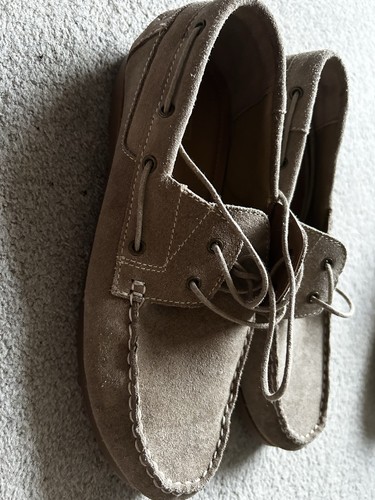 Boys grey loafers worn once - grey,