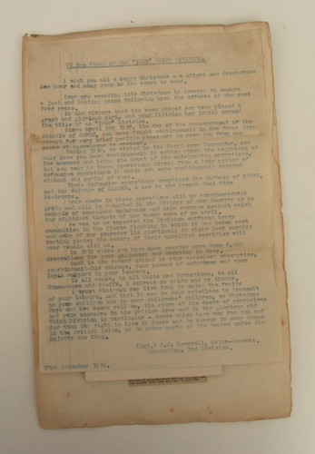 Original ww1 demob letters - original, mg