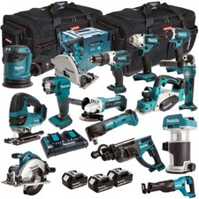 Makita 18V LXT 15 Piece Combo Tool Kit With 3 x 5.0Ah Battery Charger & Bag