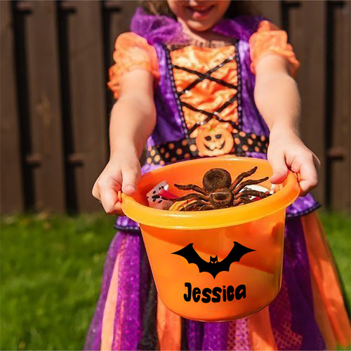Personalised halloween bucket - personalised,